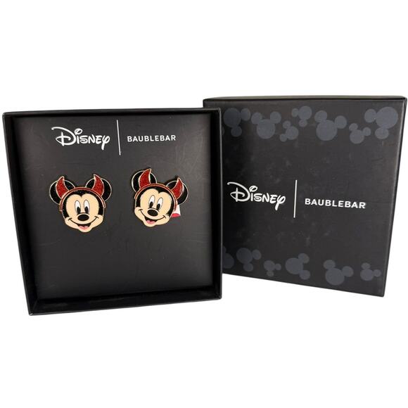 Disney BAUBLEBAR Earrings Mickey Mouse Halloween Devil Costume Stud Earrings - Picture 1 of 8